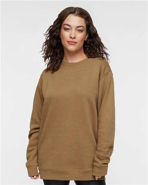 Unisex Elevated Fleece Crewneck Sweatshirt - Coyote Brown