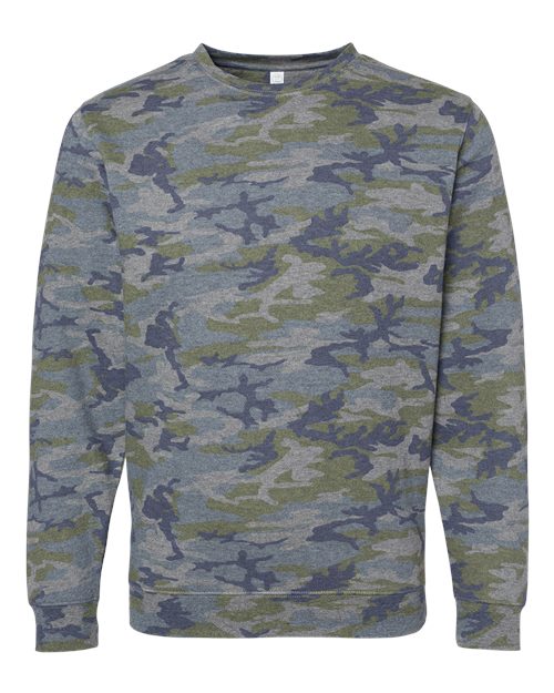 Unisex Elevated Fleece Crewneck Sweatshirt - Vintage Camo
