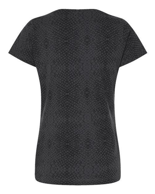 Women's Fine Jersey Tee - Black Reptile