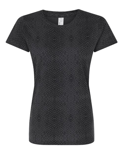 Women's Fine Jersey Tee - Black Reptile