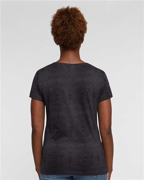 Women's Fine Jersey Tee - Black Reptile
