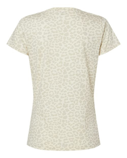 Women's Fine Jersey Tee - Natural Leopard