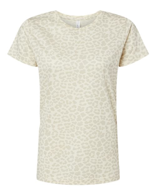 Women's Fine Jersey Tee - Natural Leopard