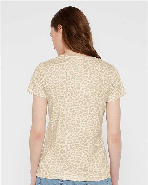 Women's Fine Jersey Tee - Natural Leopard