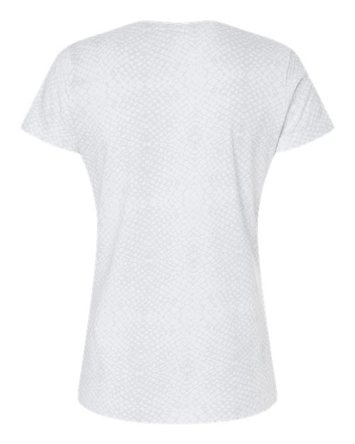 Women's Fine Jersey Tee - White Reptile