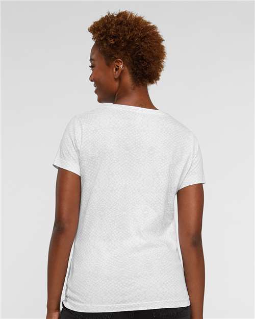 Women's Fine Jersey Tee - White Reptile