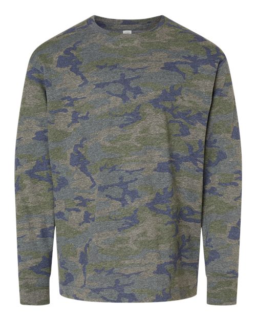 Youth Fine Jersey Long Sleeve Tee - Vintage Camo