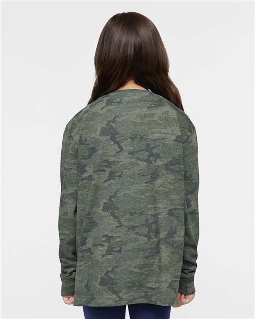 Youth Fine Jersey Long Sleeve Tee - Vintage Camo