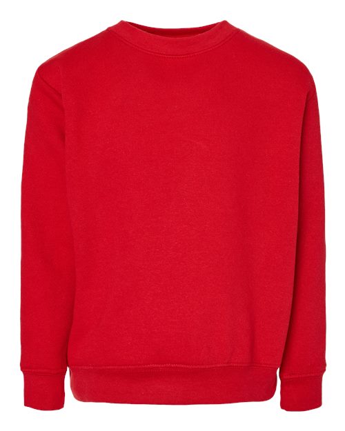 Youth Elevated Fleece Crewneck Sweatshirt - Red