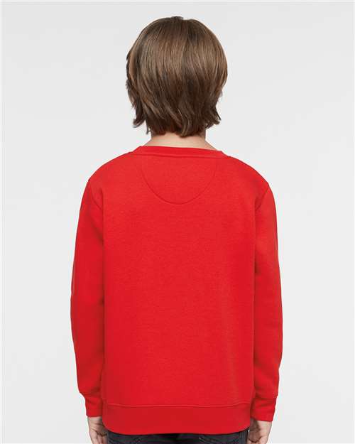 Youth Elevated Fleece Crewneck Sweatshirt - Red
