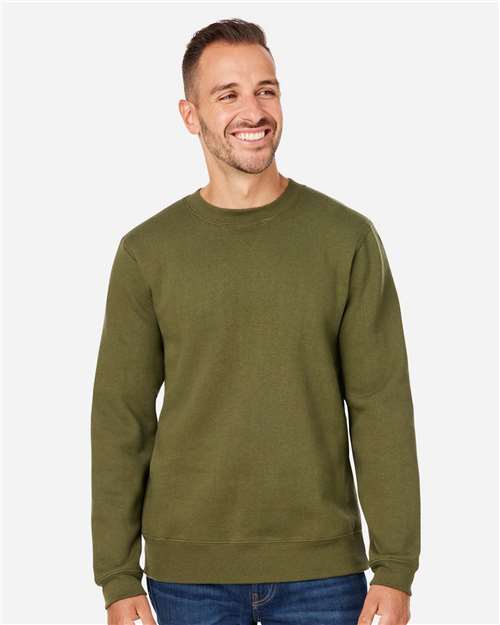 Unisex Premium Fleece Crewneck Sweatshirt - Military Green