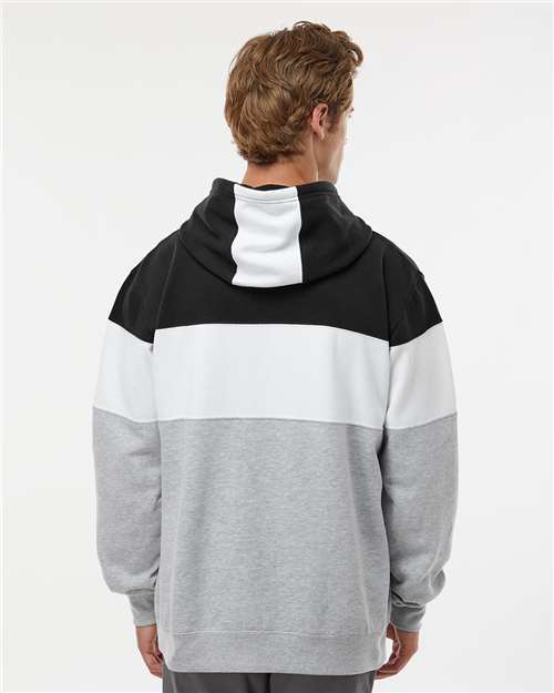 Men's Varsity Fleece Colorblocked Hooded Sweatshirt - Black/ Oxford