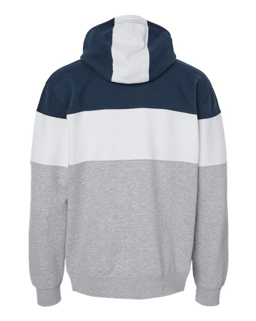 Men's Varsity Fleece Colorblocked Hooded Sweatshirt - Navy/ Oxford