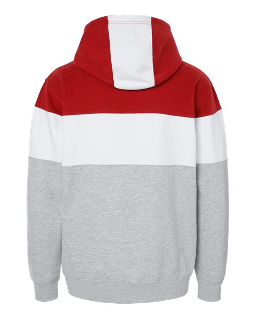 Men's Varsity Fleece Colorblocked Hooded Sweatshirt - Red/ Oxford