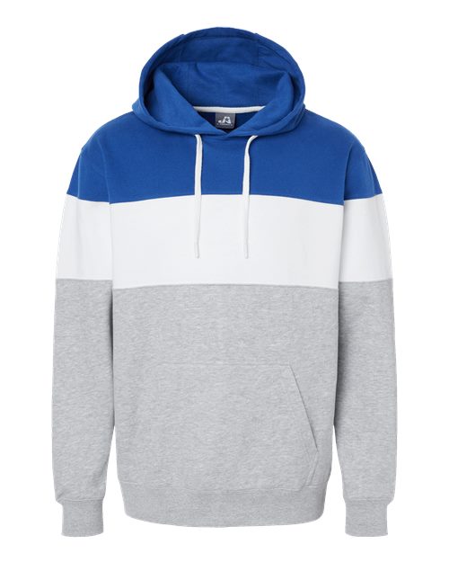 Men's Varsity Fleece Colorblocked Hooded Sweatshirt - Royal/ Oxford