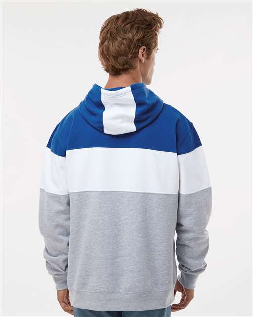 Men's Varsity Fleece Colorblocked Hooded Sweatshirt - Royal/ Oxford