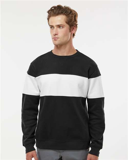 Unisex Varsity Fleece Crewneck Sweatshirt - Black