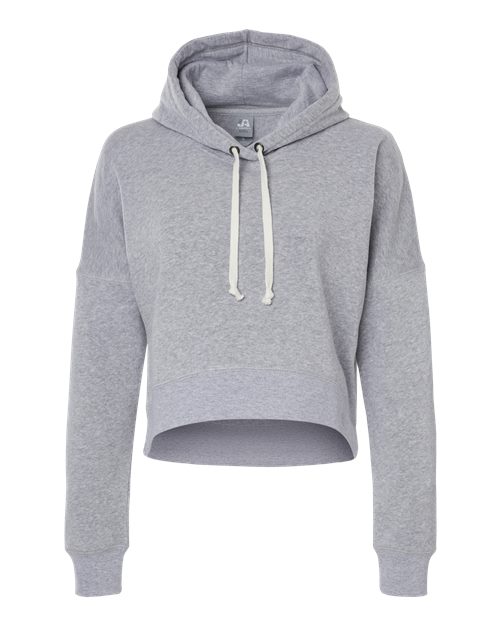 Women's Crop Hooded Sweatshirt - Grey Triblend