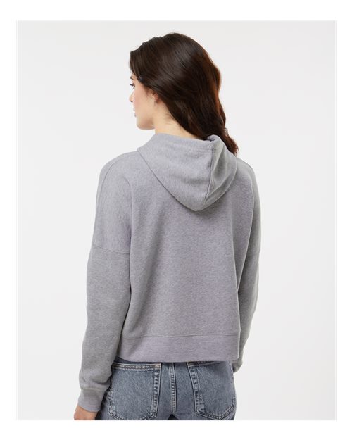 Women's Crop Hooded Sweatshirt - Grey Triblend