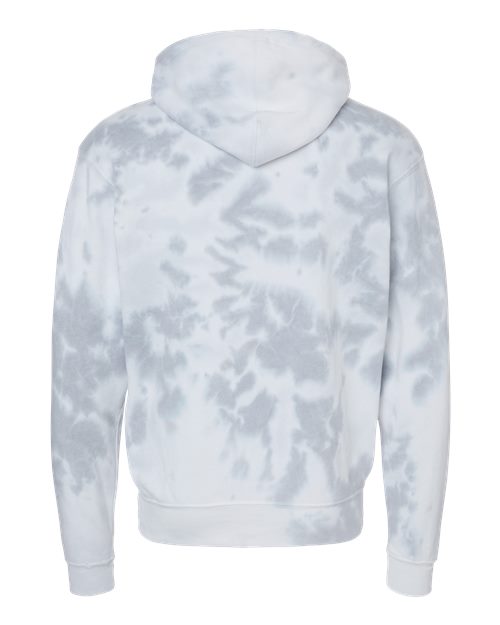 Men's Tie-Dyed Fleece Hooded Sweatshirt - Grey Tie Dye