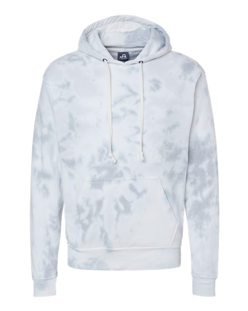 Men's Tie-Dyed Fleece Hooded Sweatshirt - Grey Tie Dye
