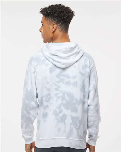 Men's Tie-Dyed Fleece Hooded Sweatshirt - Grey Tie Dye