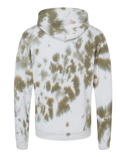 Men's Tie-Dyed Fleece Hooded Sweatshirt - Olive Tie Dye