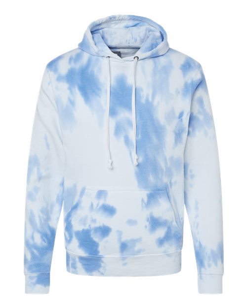 Men's Tie-Dyed Fleece Hooded Sweatshirt - Periwinkle Tie Dye