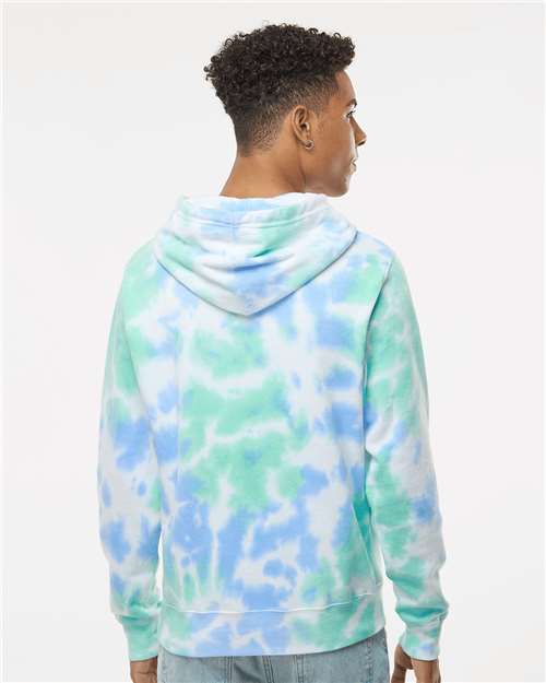 Men's Tie-Dyed Fleece Hooded Sweatshirt - Lagoon Tie Dye