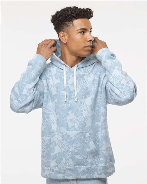 Men's Triblend Fleece Hooded Sweatshirt - Chambray Aloha Triblend