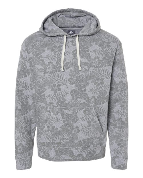 Men's Triblend Fleece Hooded Sweatshirt - Grey Aloha Triblend