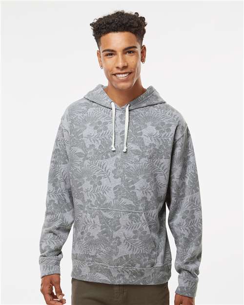 Men's Triblend Fleece Hooded Sweatshirt - Grey Aloha Triblend