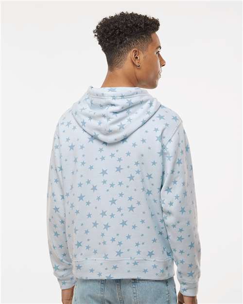 Men's Triblend Fleece Hooded Sweatshirt - Chambray Stars Triblend