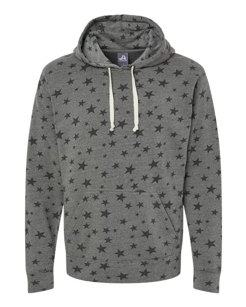 Men's Triblend Fleece Hooded Sweatshirt - Smoke Stars Triblend