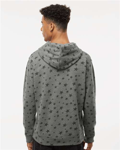 Men's Triblend Fleece Hooded Sweatshirt - Smoke Stars Triblend