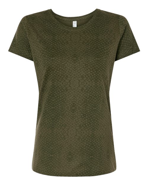 Women's Fine Jersey Tee - Green Reptile