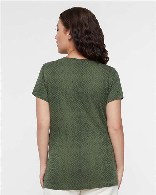 Women's Fine Jersey Tee - Green Reptile