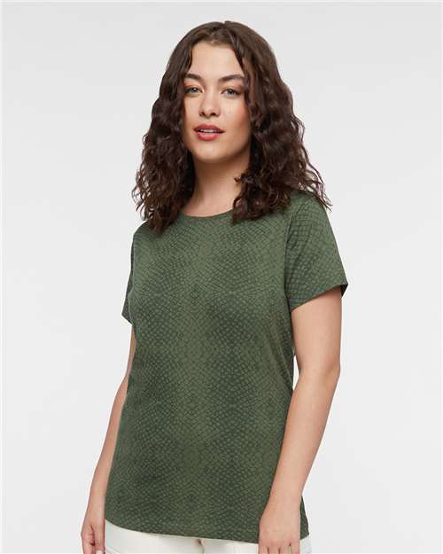 Women's Fine Jersey Tee - Green Reptile