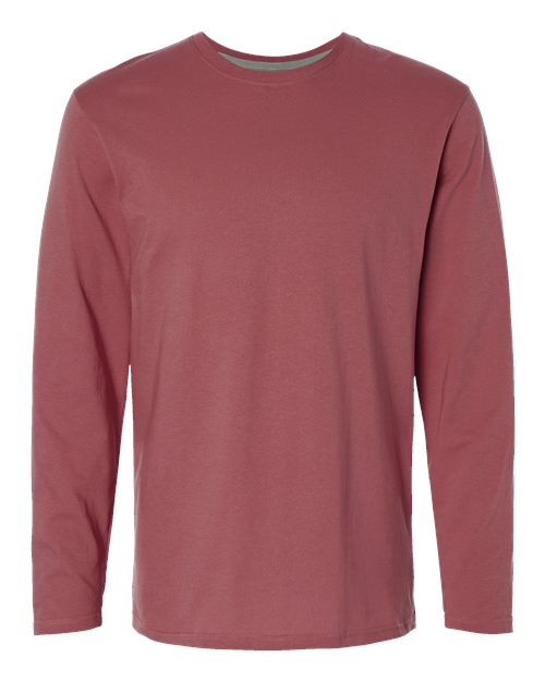 Men's Fine Jersey Long Sleeve Tee - Rouge
