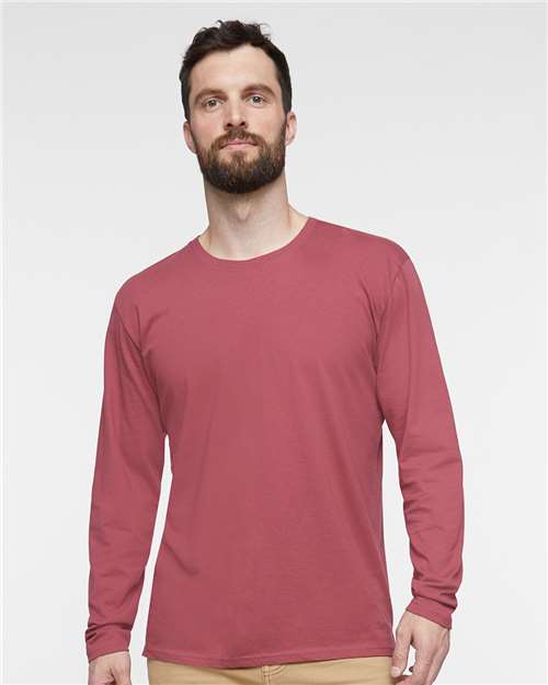 Men's Fine Jersey Long Sleeve Tee - Rouge