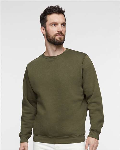 Unisex Elevated Fleece Crewneck Sweatshirt - Military Green