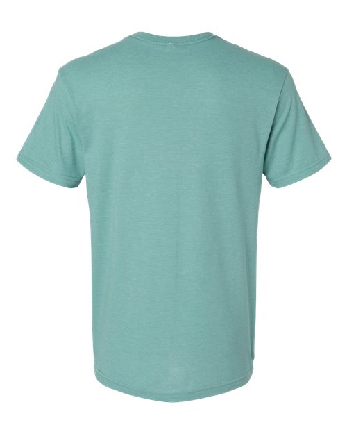 Unisex CVC V-Neck Tee - Heather Arctic