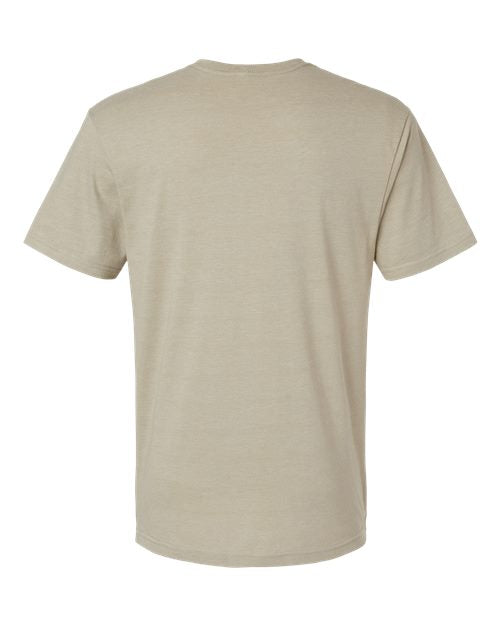 Unisex CVC V-Neck Tee - Heather Khaki