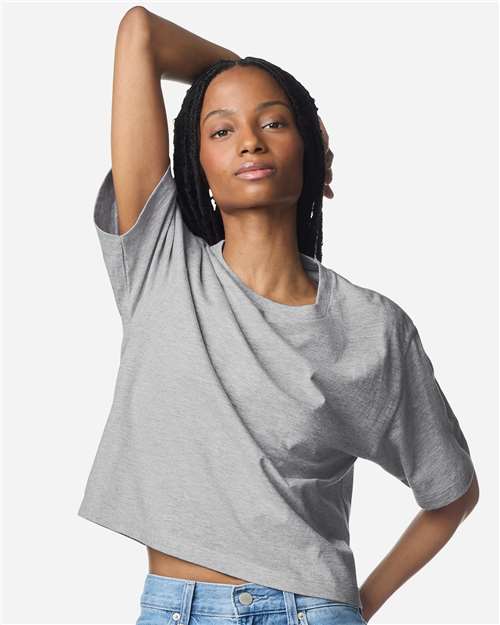 Women's Fine Jersey Boxy Tee - Heather Grey