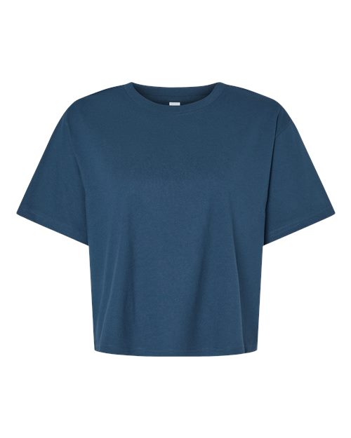 Women's Fine Jersey Boxy Tee - Sea Blue