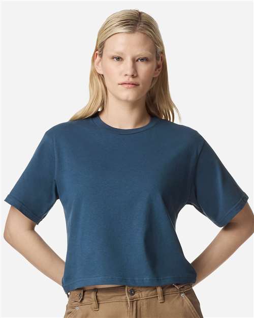Women's Fine Jersey Boxy Tee - Sea Blue