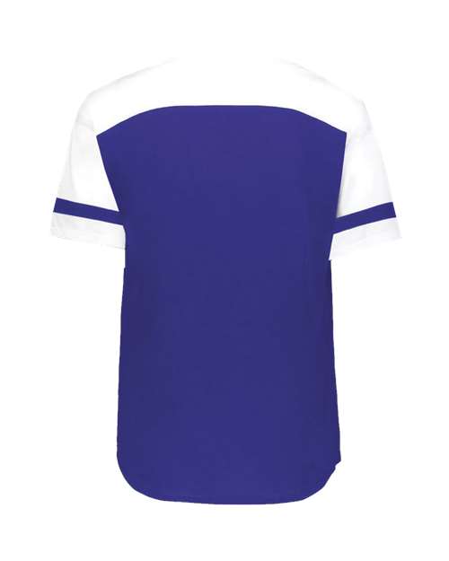 Women's Triblend Fanatic 2.0 V-Neck T-Shirt - Purple/ White