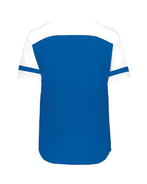 Women's Triblend Fanatic 2.0 V-Neck T-Shirt - Royal/ White