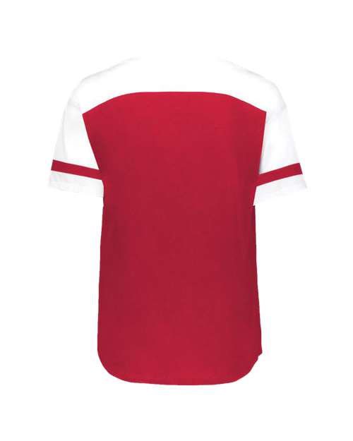 Women's Triblend Fanatic 2.0 V-Neck T-Shirt - Scarlet/ White