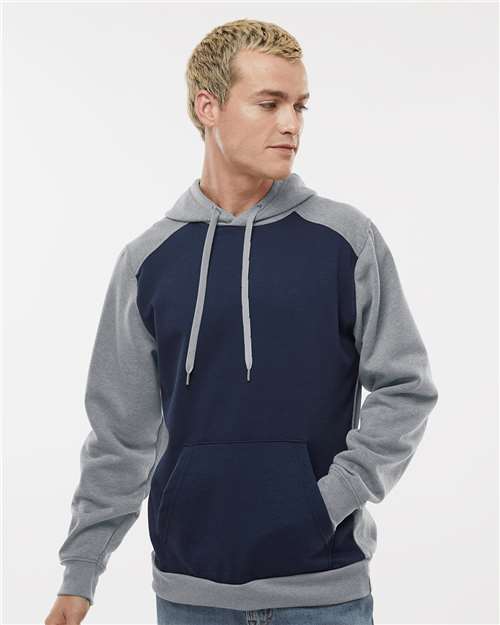 Unisex Eco Revive™ Three-Season Triblend Fleece Hooded Sweatshirt - Navy/ Grey Heather